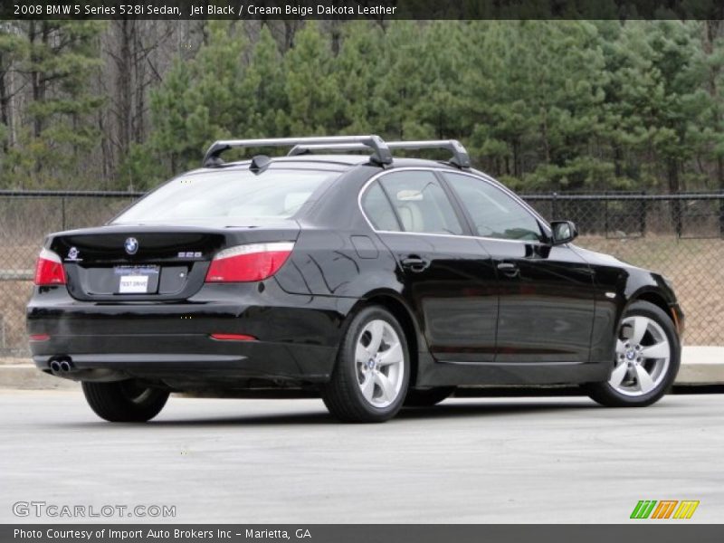 Jet Black / Cream Beige Dakota Leather 2008 BMW 5 Series 528i Sedan