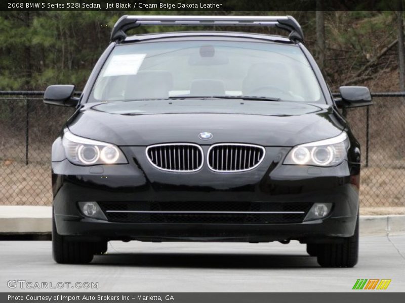 Jet Black / Cream Beige Dakota Leather 2008 BMW 5 Series 528i Sedan