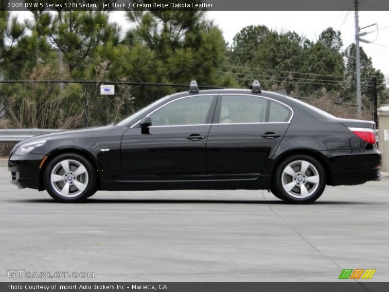 Jet Black / Cream Beige Dakota Leather 2008 BMW 5 Series 528i Sedan