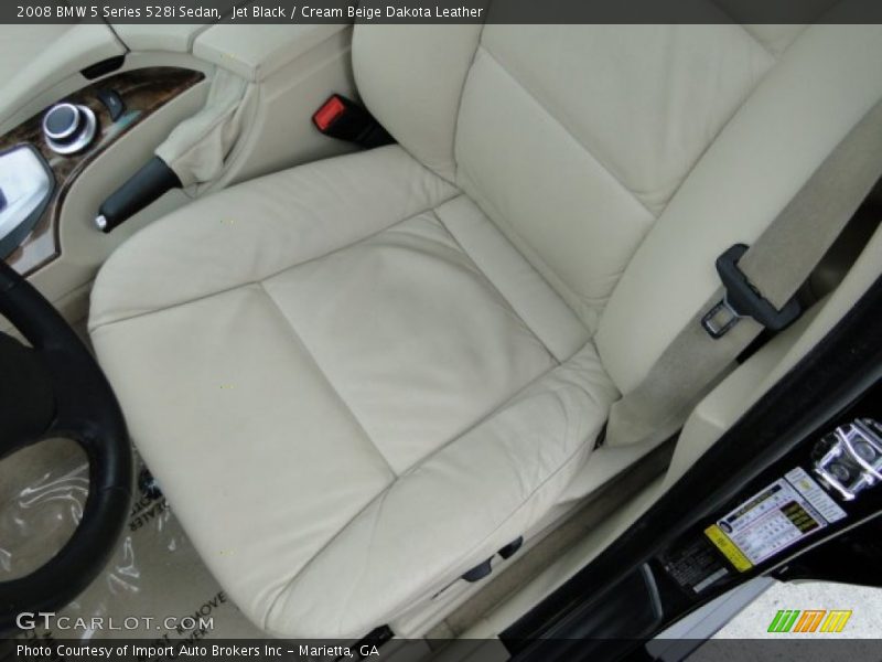 Jet Black / Cream Beige Dakota Leather 2008 BMW 5 Series 528i Sedan