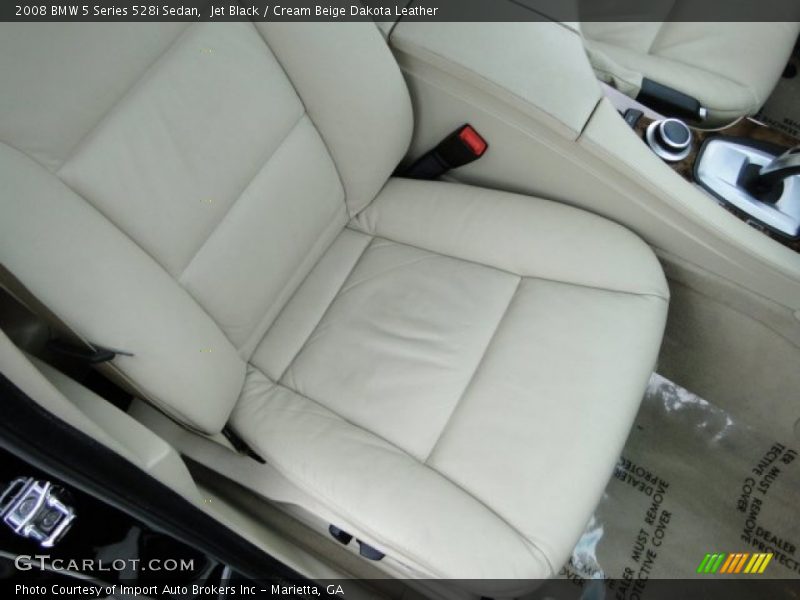 Jet Black / Cream Beige Dakota Leather 2008 BMW 5 Series 528i Sedan