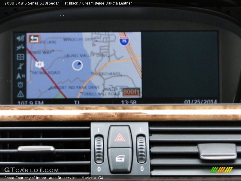 Jet Black / Cream Beige Dakota Leather 2008 BMW 5 Series 528i Sedan