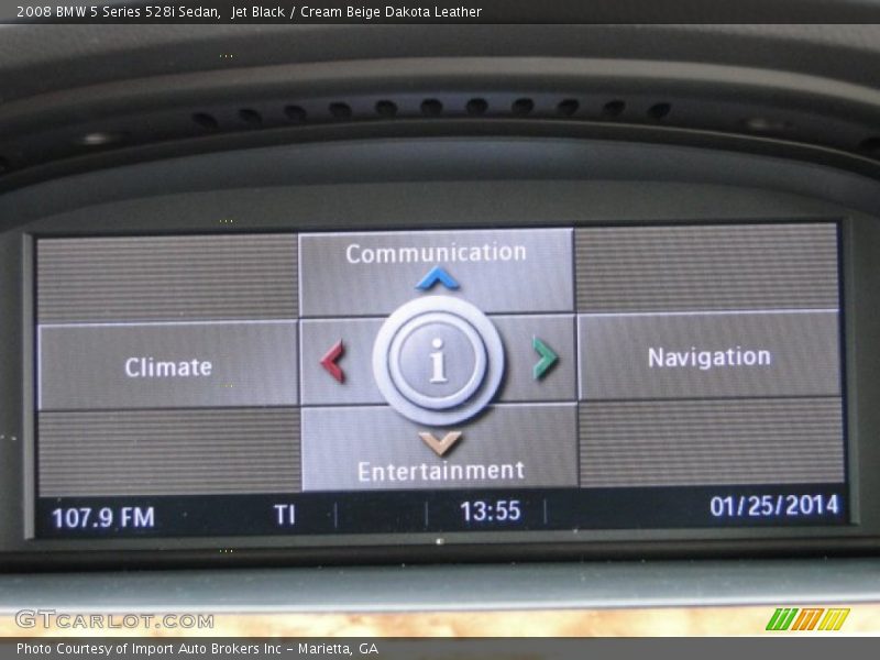 Jet Black / Cream Beige Dakota Leather 2008 BMW 5 Series 528i Sedan