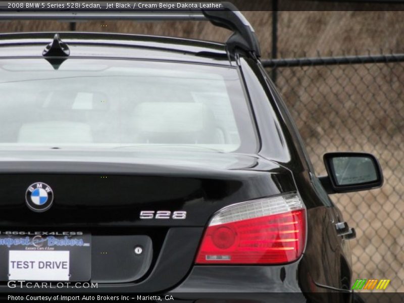 Jet Black / Cream Beige Dakota Leather 2008 BMW 5 Series 528i Sedan