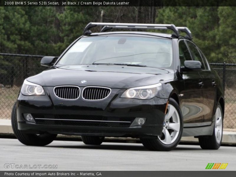Jet Black / Cream Beige Dakota Leather 2008 BMW 5 Series 528i Sedan