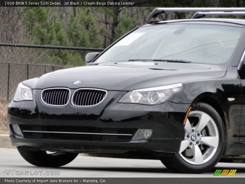 Jet Black / Cream Beige Dakota Leather 2008 BMW 5 Series 528i Sedan