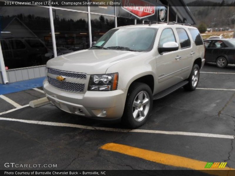 Champagne Silver Metallic / Ebony 2014 Chevrolet Tahoe LTZ 4x4