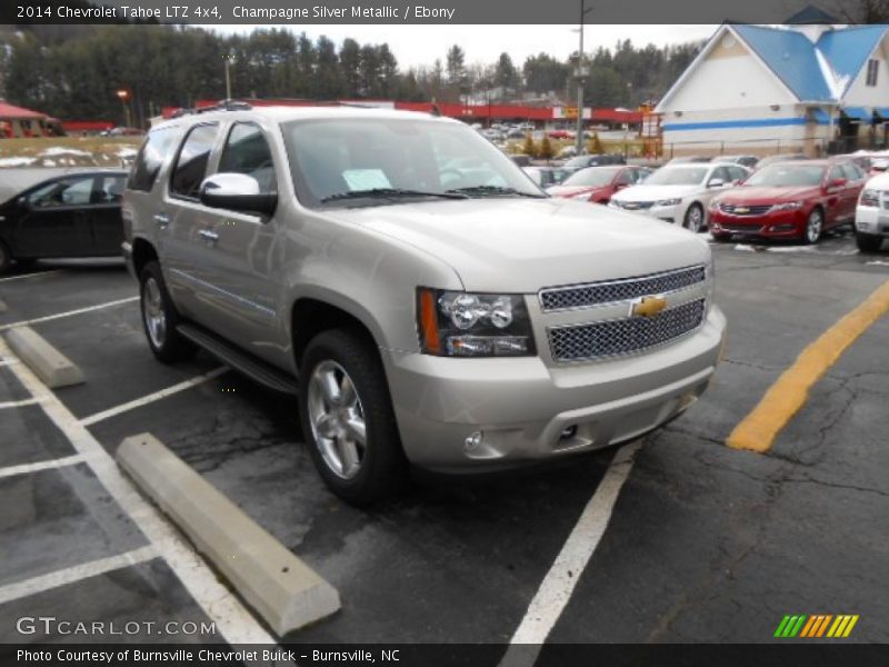 Champagne Silver Metallic / Ebony 2014 Chevrolet Tahoe LTZ 4x4