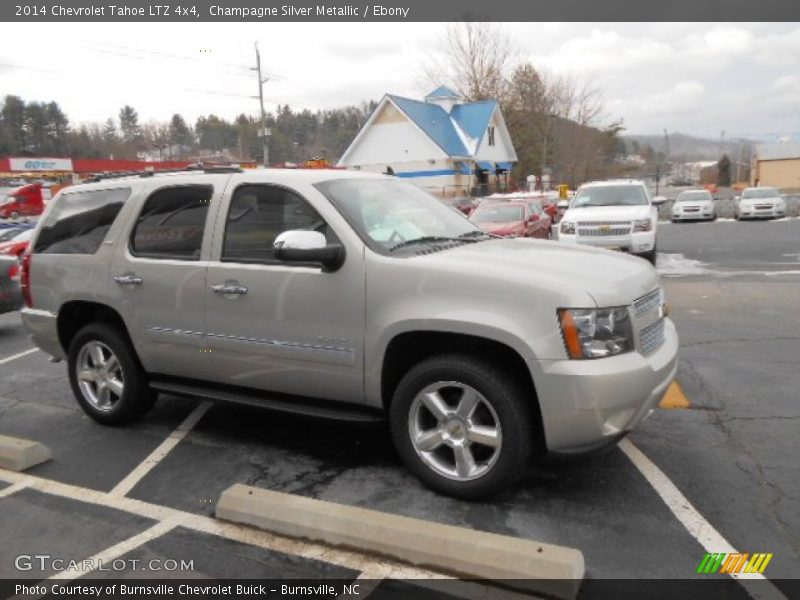Champagne Silver Metallic / Ebony 2014 Chevrolet Tahoe LTZ 4x4