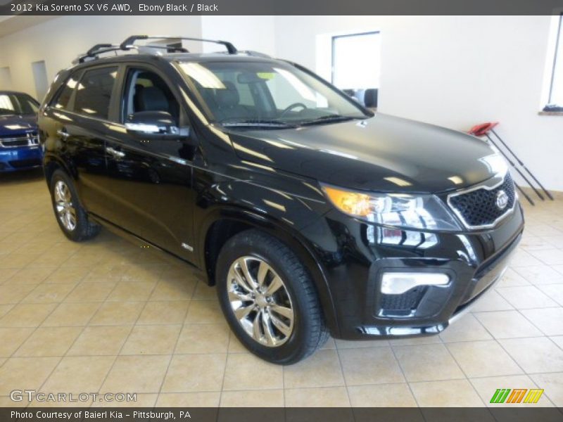 Ebony Black / Black 2012 Kia Sorento SX V6 AWD