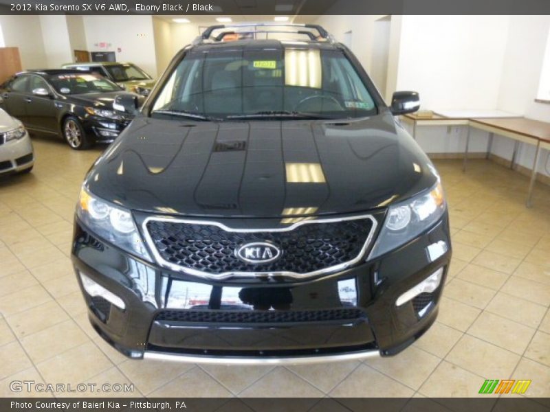 Ebony Black / Black 2012 Kia Sorento SX V6 AWD