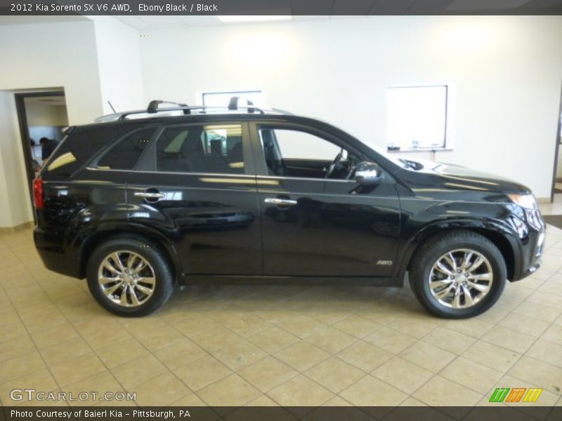 Ebony Black / Black 2012 Kia Sorento SX V6 AWD