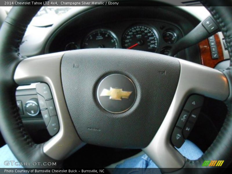 Champagne Silver Metallic / Ebony 2014 Chevrolet Tahoe LTZ 4x4