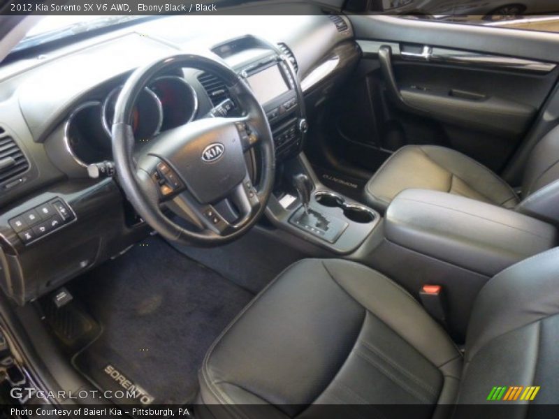 Ebony Black / Black 2012 Kia Sorento SX V6 AWD