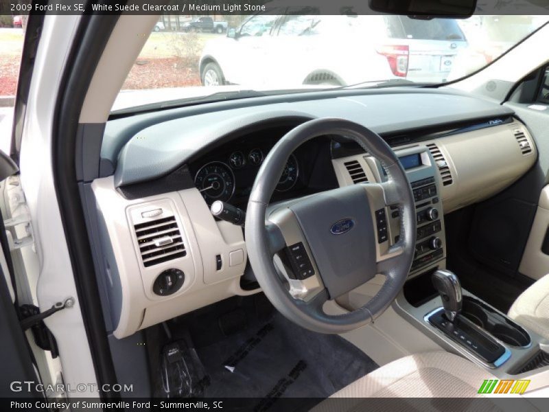 White Suede Clearcoat / Medium Light Stone 2009 Ford Flex SE