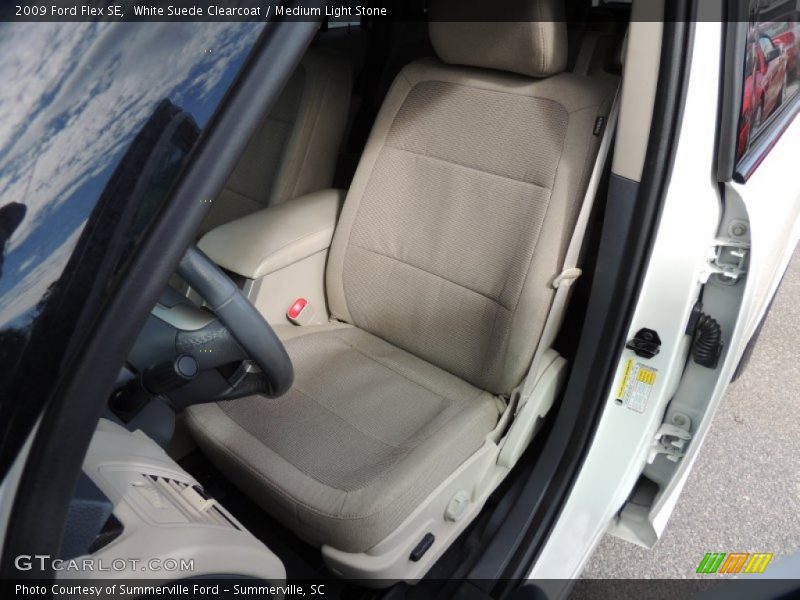 White Suede Clearcoat / Medium Light Stone 2009 Ford Flex SE