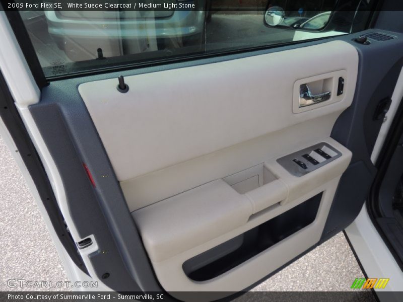 White Suede Clearcoat / Medium Light Stone 2009 Ford Flex SE