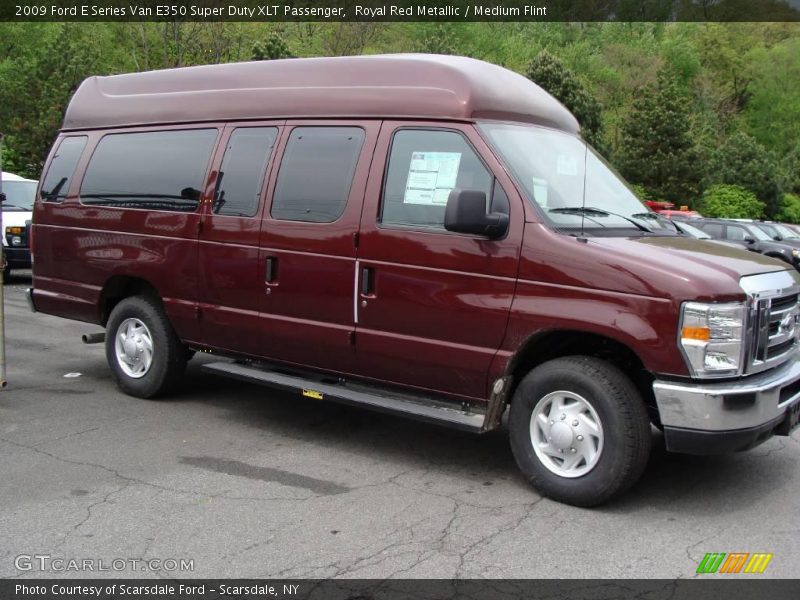 Royal Red Metallic / Medium Flint 2009 Ford E Series Van E350 Super Duty XLT Passenger