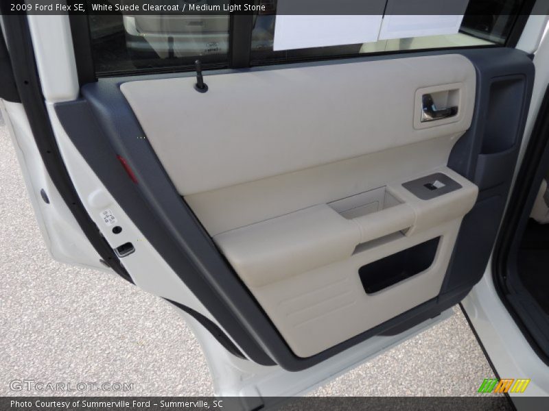 White Suede Clearcoat / Medium Light Stone 2009 Ford Flex SE