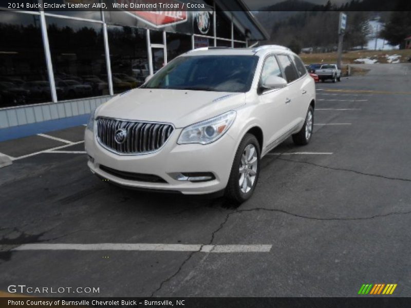 White Diamond Tricoat / Cocoa 2014 Buick Enclave Leather AWD