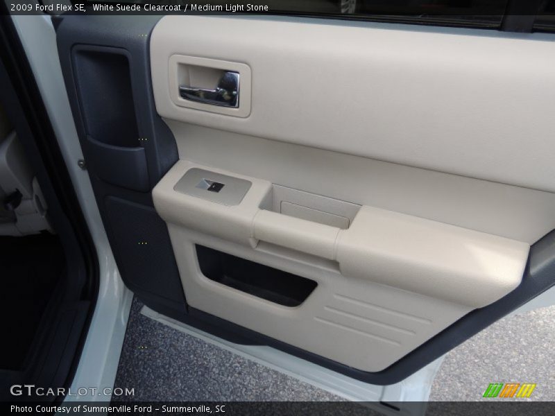 White Suede Clearcoat / Medium Light Stone 2009 Ford Flex SE