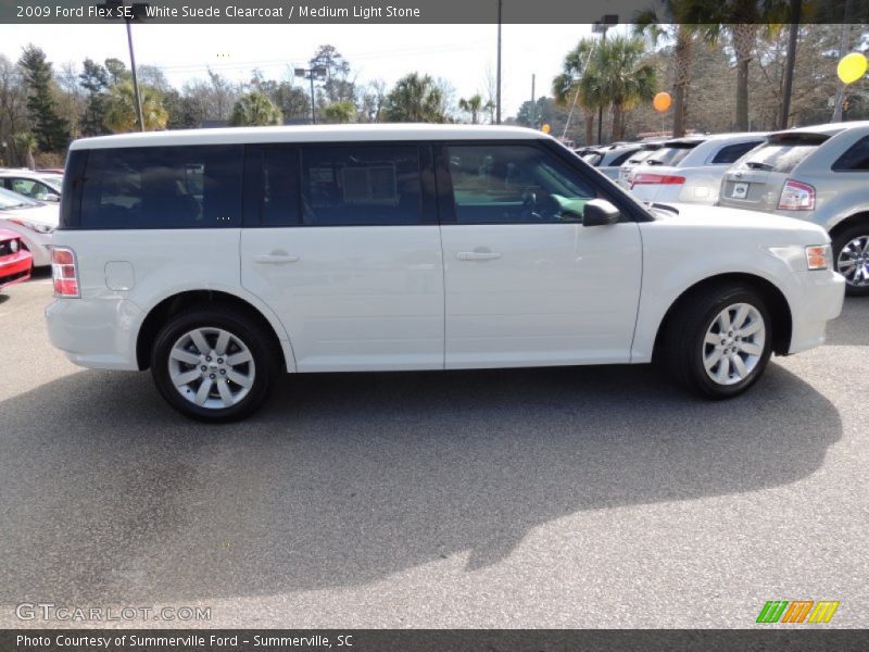 White Suede Clearcoat / Medium Light Stone 2009 Ford Flex SE