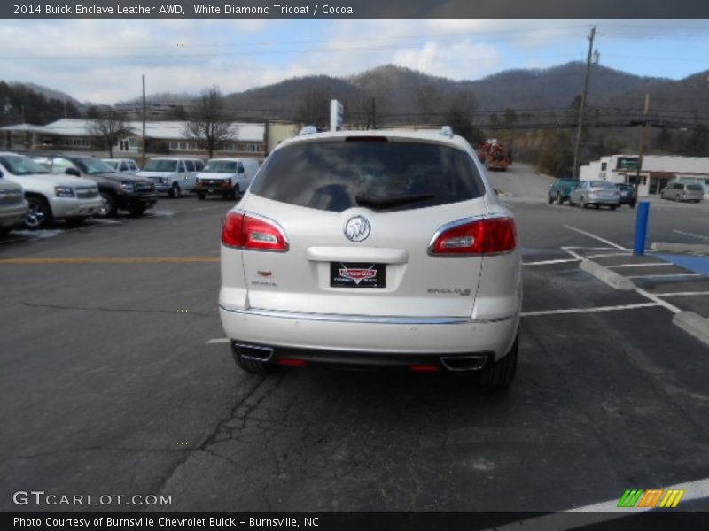 White Diamond Tricoat / Cocoa 2014 Buick Enclave Leather AWD
