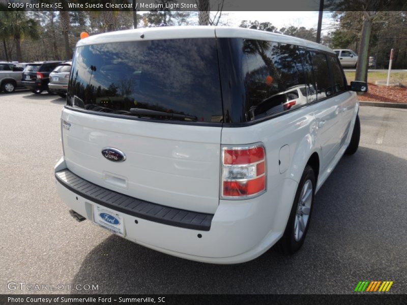 White Suede Clearcoat / Medium Light Stone 2009 Ford Flex SE