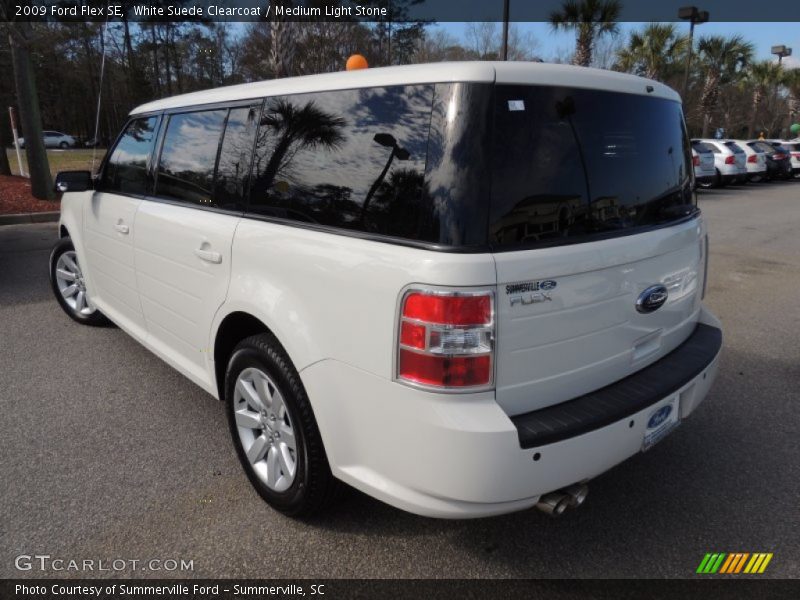 White Suede Clearcoat / Medium Light Stone 2009 Ford Flex SE