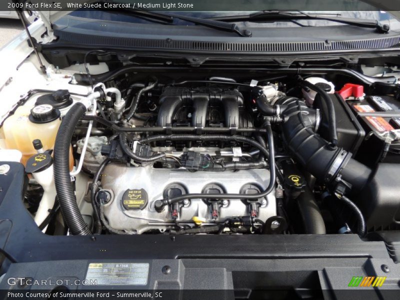 White Suede Clearcoat / Medium Light Stone 2009 Ford Flex SE