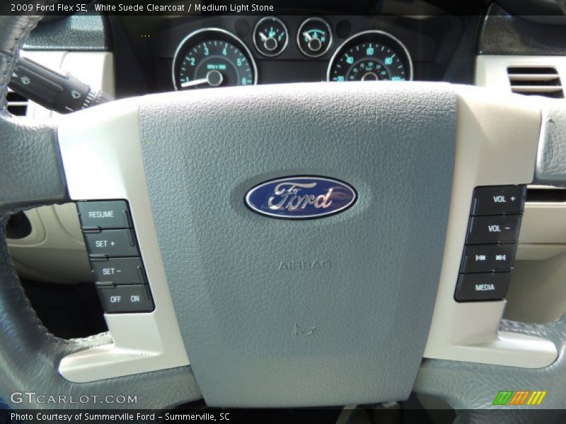 White Suede Clearcoat / Medium Light Stone 2009 Ford Flex SE