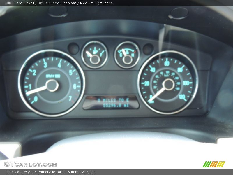 White Suede Clearcoat / Medium Light Stone 2009 Ford Flex SE