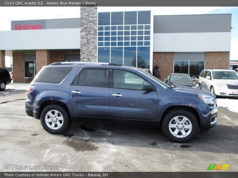 Atlantis Blue Metallic / Ebony 2014 GMC Acadia SLE