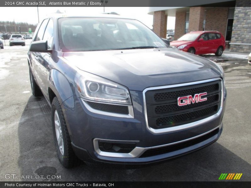 Atlantis Blue Metallic / Ebony 2014 GMC Acadia SLE