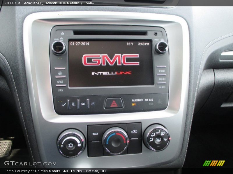 Atlantis Blue Metallic / Ebony 2014 GMC Acadia SLE