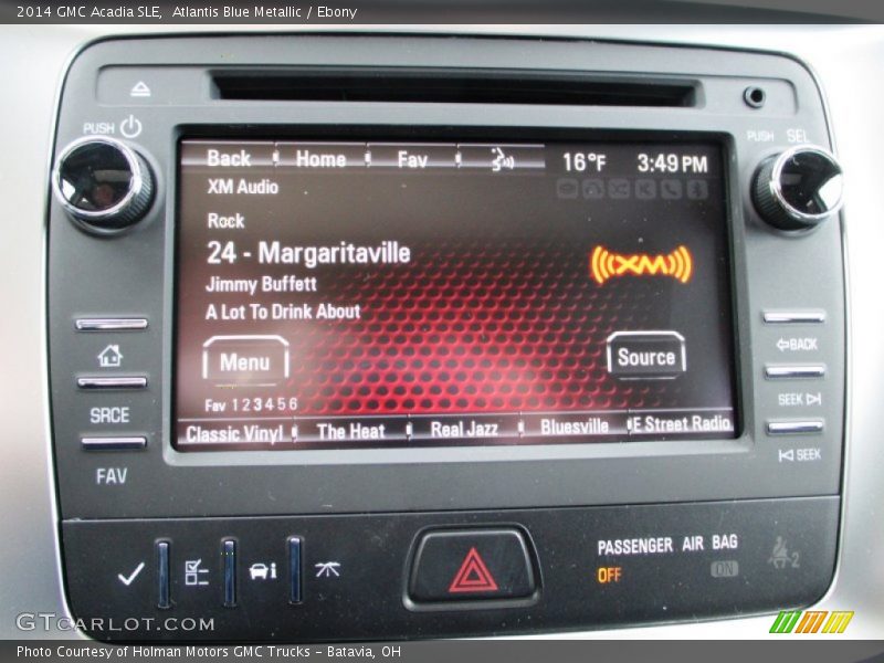 Atlantis Blue Metallic / Ebony 2014 GMC Acadia SLE