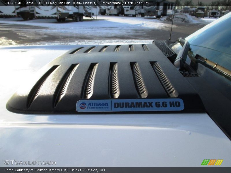 Summit White / Dark Titanium 2014 GMC Sierra 3500HD Regular Cab Dually Chassis