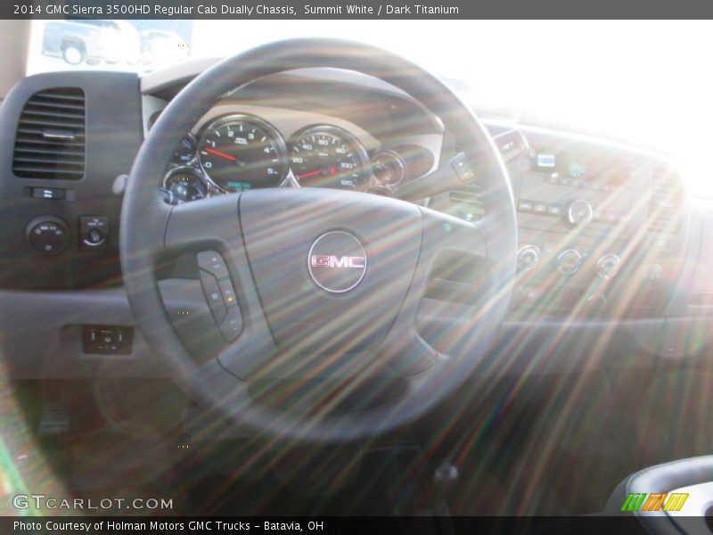 Summit White / Dark Titanium 2014 GMC Sierra 3500HD Regular Cab Dually Chassis