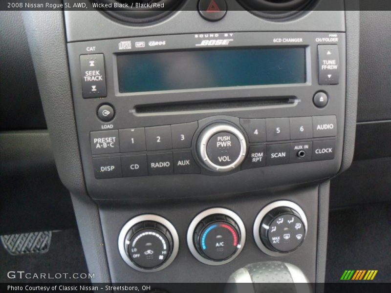 Wicked Black / Black/Red 2008 Nissan Rogue SL AWD