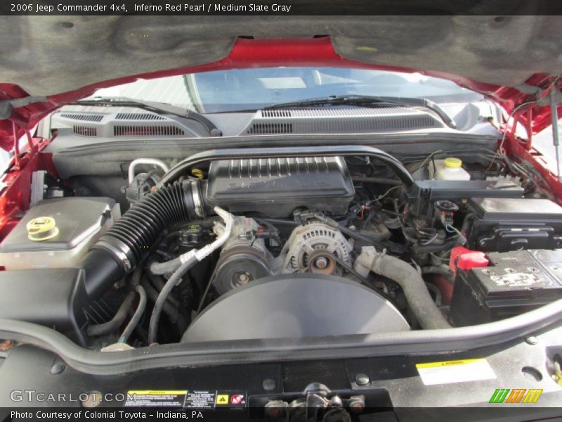 Inferno Red Pearl / Medium Slate Gray 2006 Jeep Commander 4x4