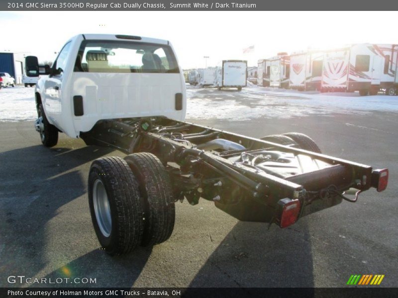 Summit White / Dark Titanium 2014 GMC Sierra 3500HD Regular Cab Dually Chassis