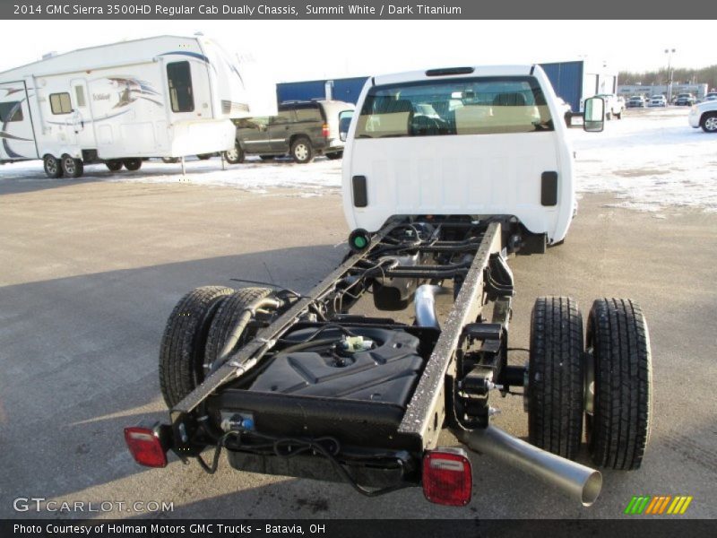 Summit White / Dark Titanium 2014 GMC Sierra 3500HD Regular Cab Dually Chassis