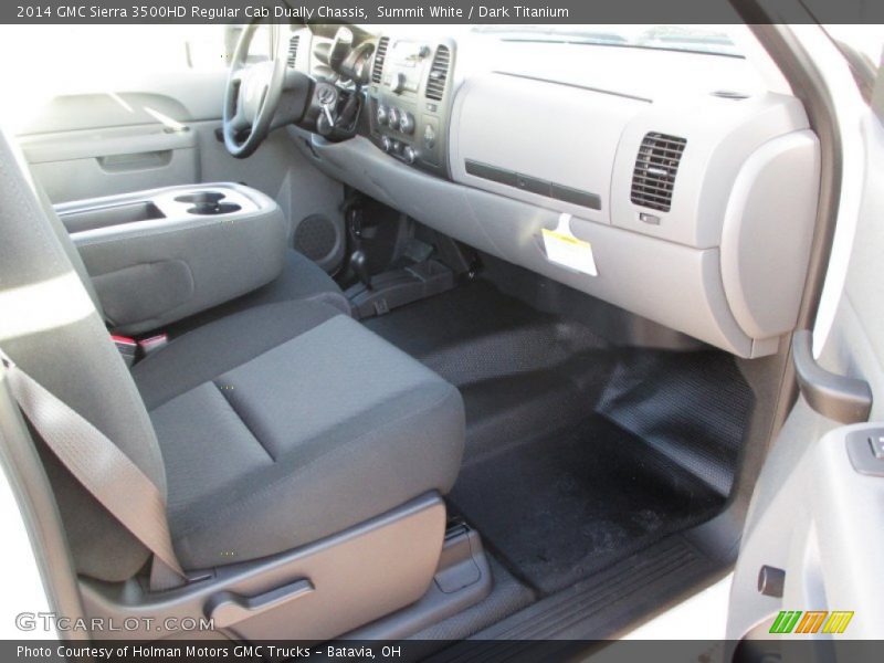 Summit White / Dark Titanium 2014 GMC Sierra 3500HD Regular Cab Dually Chassis