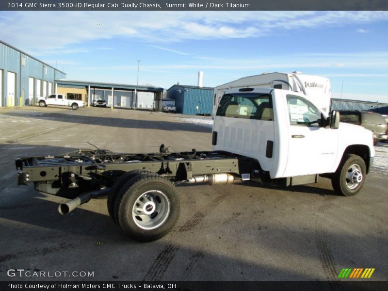 Summit White / Dark Titanium 2014 GMC Sierra 3500HD Regular Cab Dually Chassis