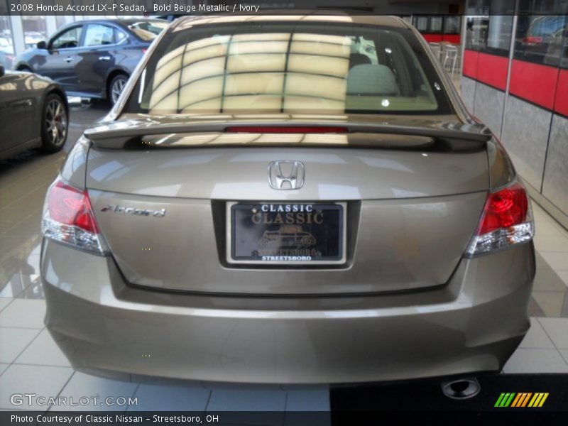 Bold Beige Metallic / Ivory 2008 Honda Accord LX-P Sedan