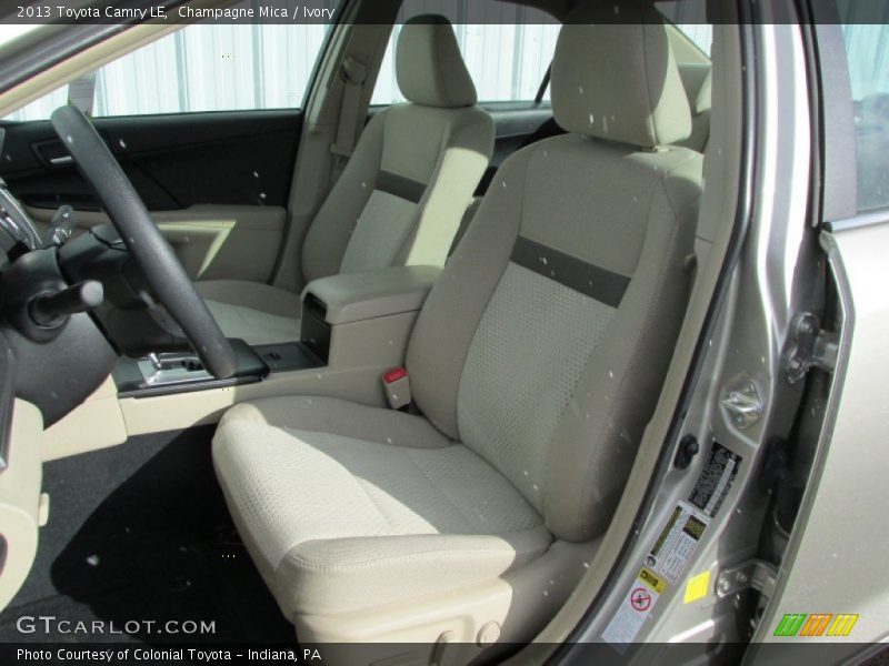 Front Seat of 2013 Camry LE