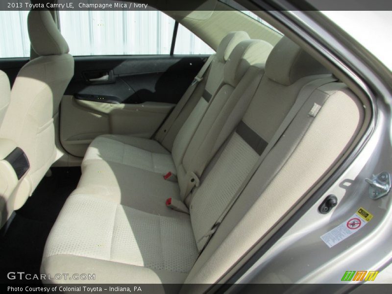 Rear Seat of 2013 Camry LE