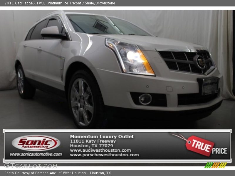 Platinum Ice Tricoat / Shale/Brownstone 2011 Cadillac SRX FWD