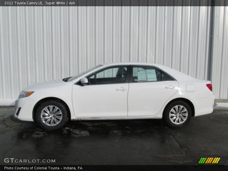 Super White / Ash 2012 Toyota Camry LE