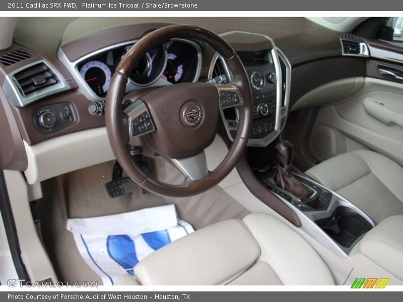 Platinum Ice Tricoat / Shale/Brownstone 2011 Cadillac SRX FWD